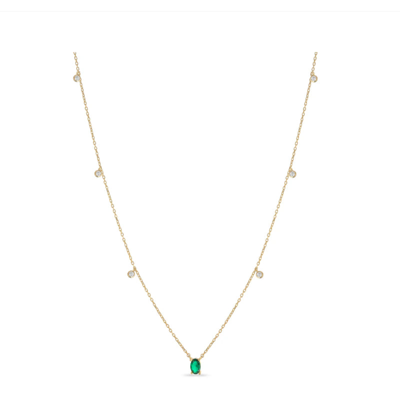 Collana Donna Laura P. Argento Dorato 925 Ciondoli  Zirconi CL0106GBV